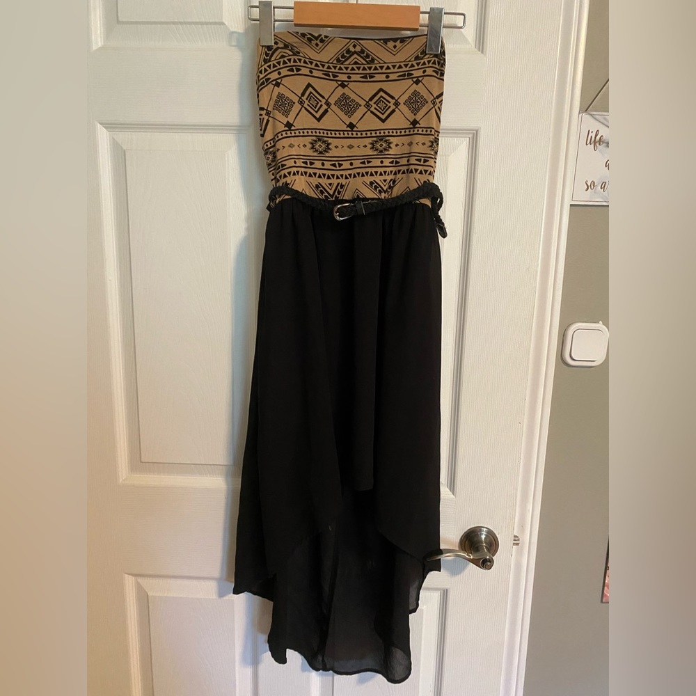 Strapless Dress with Belt
